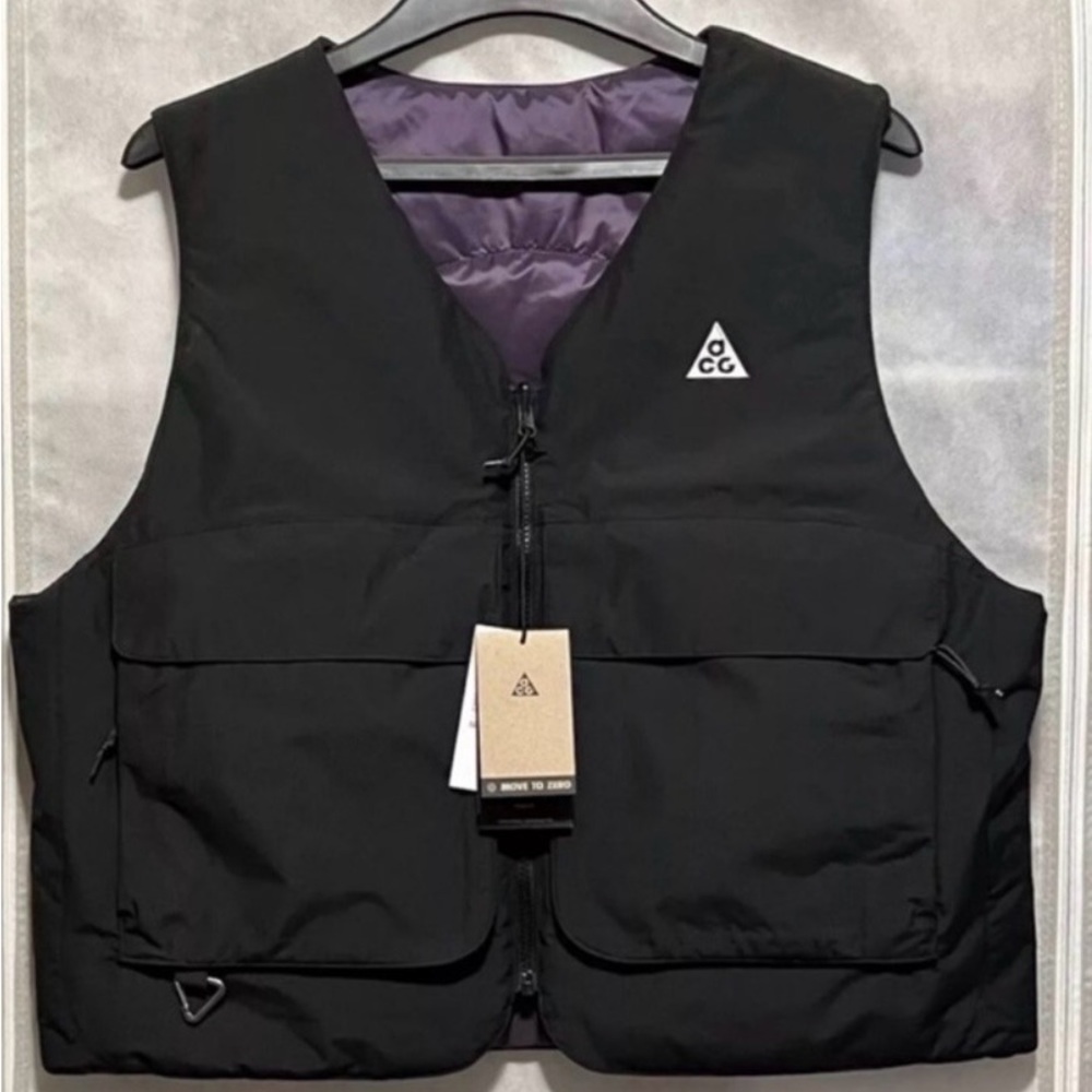 Nike ACG Black Vest with Purple Lining